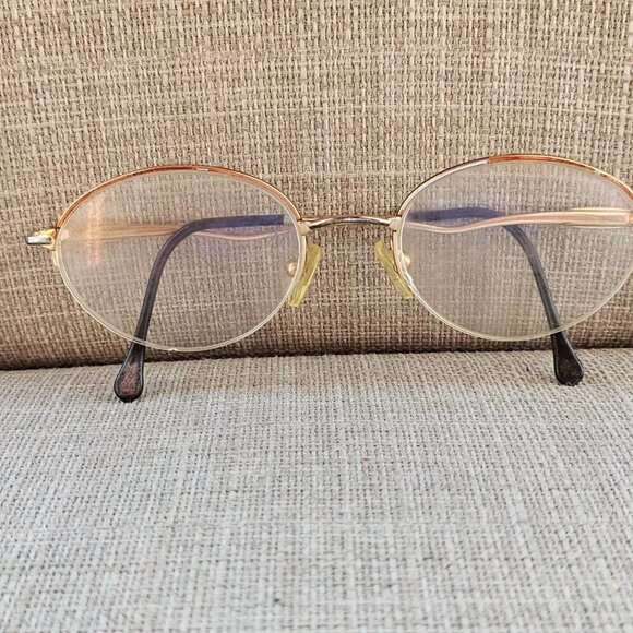 Escada Vintage Glasses Frame Half Rim Gold Tone Women Eyeglasses Frame only main image 12